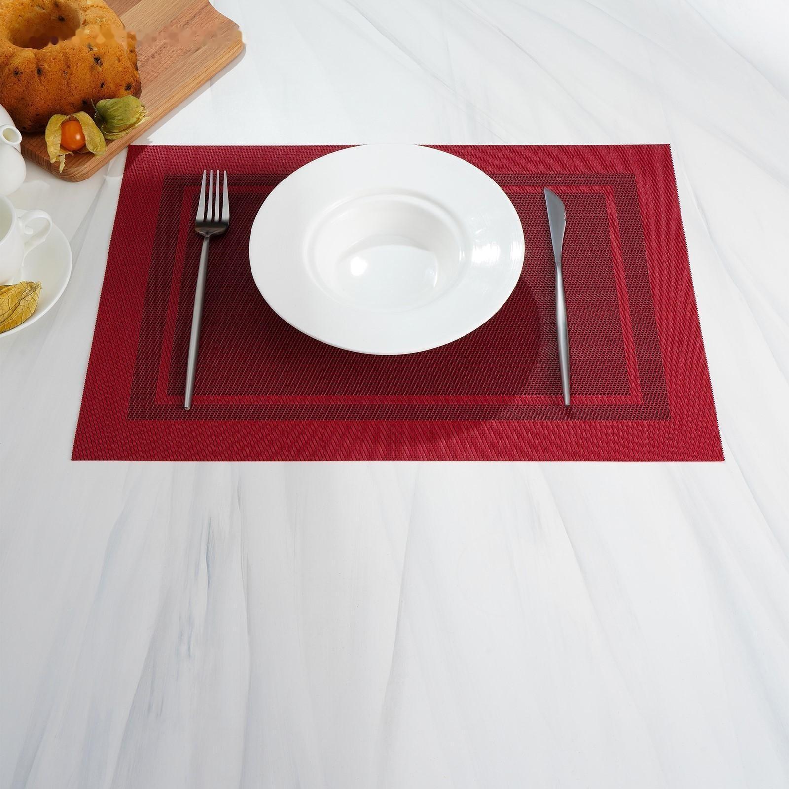 Салфетка сервировочная на стол «Окно», 45×30 см, цвет красный / 1 шт.