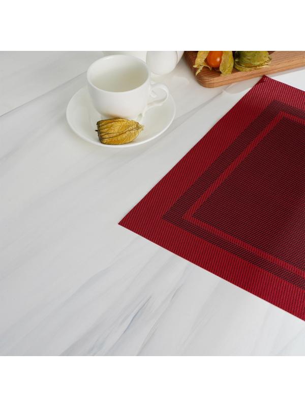 Салфетка сервировочная на стол «Окно», 45×30 см, цвет красный / 1 шт.