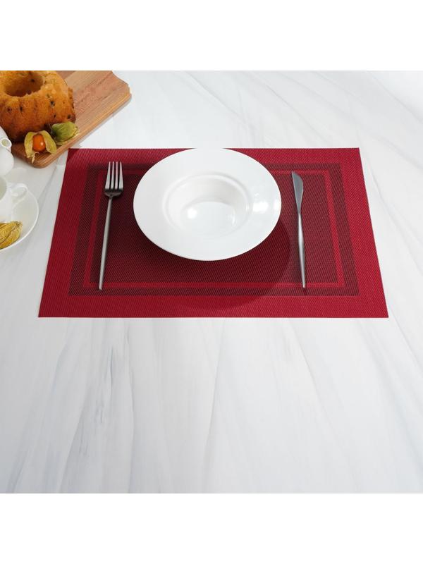 Салфетка сервировочная на стол «Окно», 45×30 см, цвет красный / 1 шт.