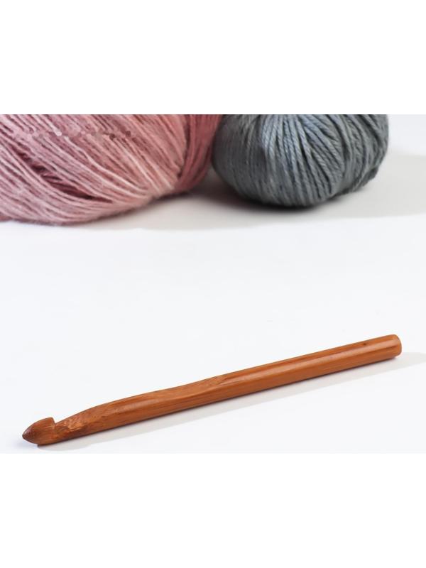 Крючок для вязания, бамбуковый, d = 9 мм, 15 см