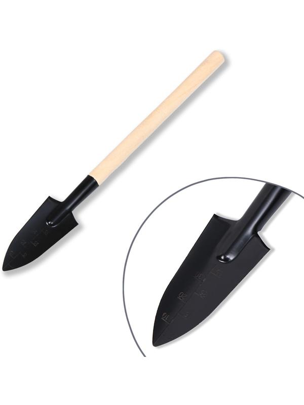 Набор инструментов, 3 предмета: грабли, 2 лопатки, длина 20 см, деревянные ручки