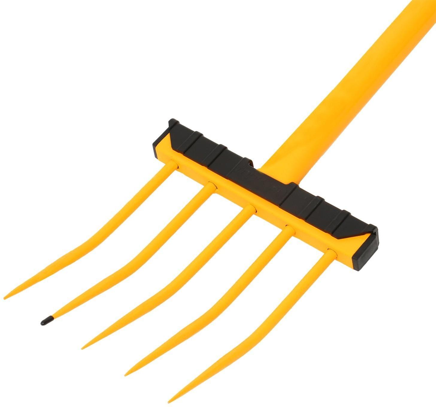 Вилы садово-огородные, 5-рогие, металлический черенок, ручка, TORNADICA