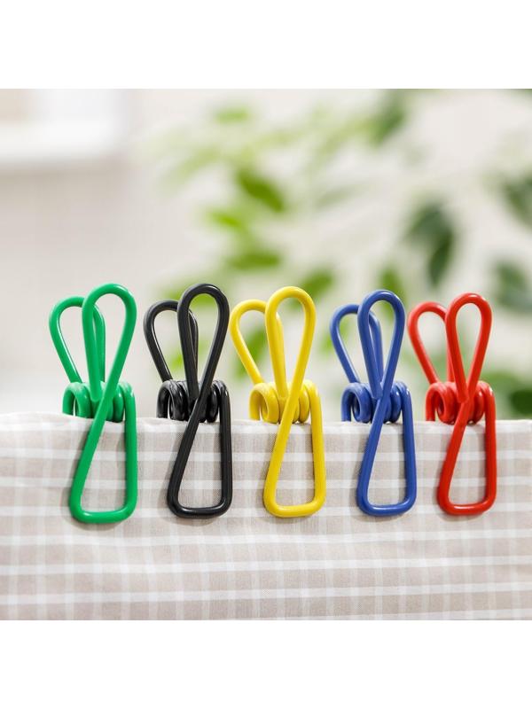 Прищепки бельевые Доляна, 5,5 см, 10 шт, цвет МИКС