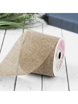 Лента из джута «Классика», 60 мм, 4,5 ± 0,5 м, цвет бежевый