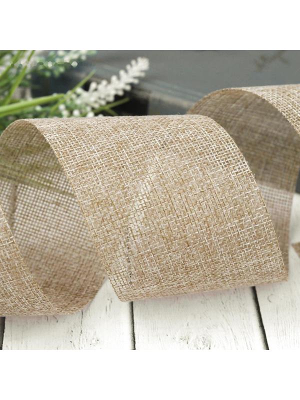 Лента из джута «Классика», 60 мм, 4,5 ± 0,5 м, цвет бежевый