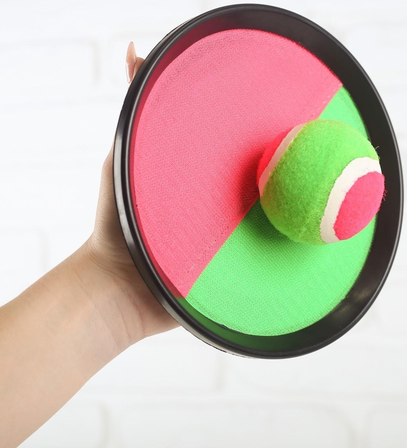 Игра «Тарелка-липучка», набор: 2 тарелки, мяч