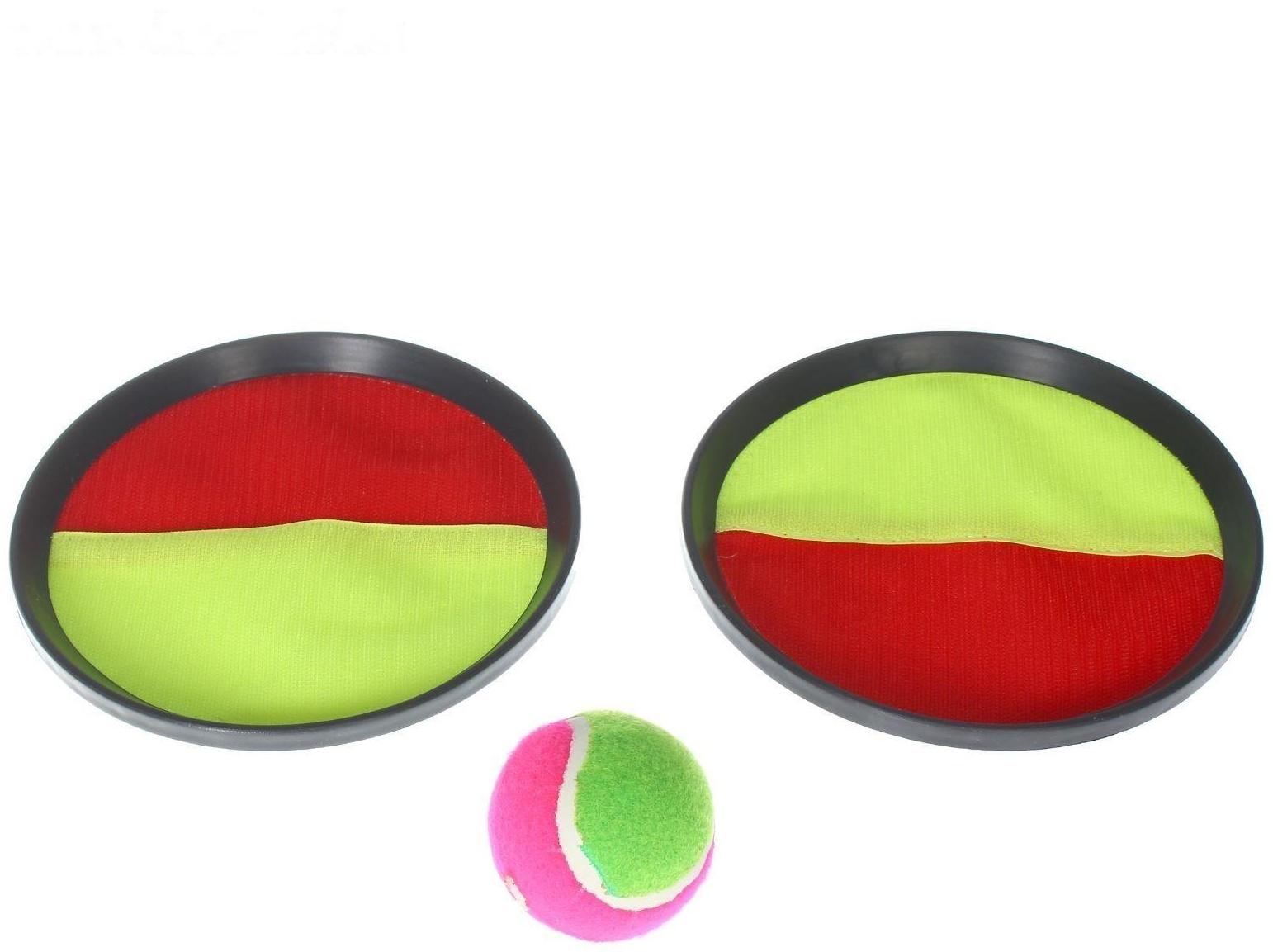 Игра «Тарелка-липучка», набор: 2 тарелки, мяч