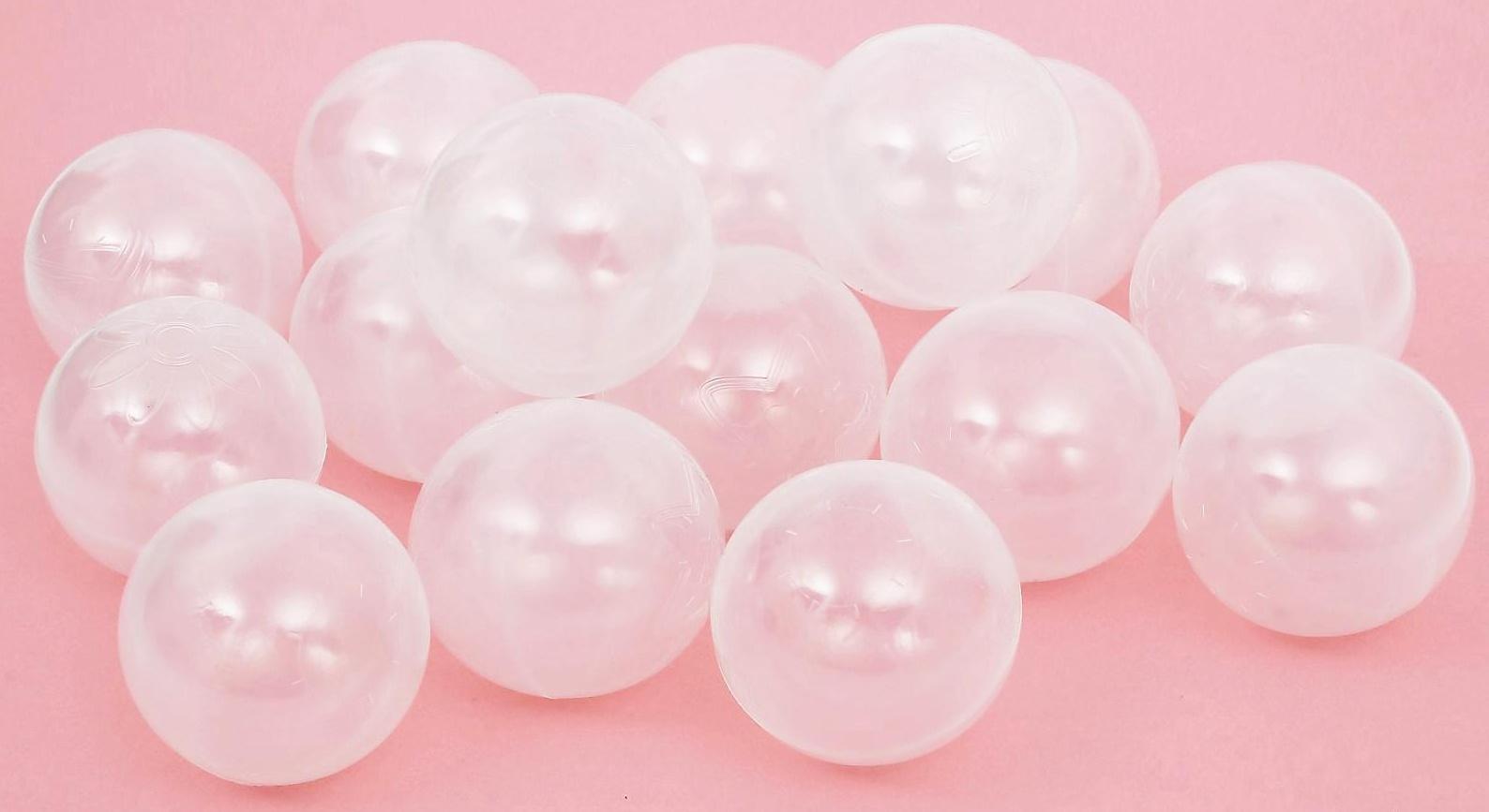 Шарики для сухого бассейна с рисунком, диаметр шара 7,5 см, набор 500 штук, цвет прозрачный