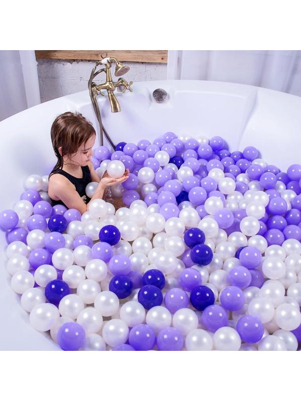 Шарики для сухого бассейна с рисунком, диаметр шара 7,5 см, набор 500 штук, цвет прозрачный