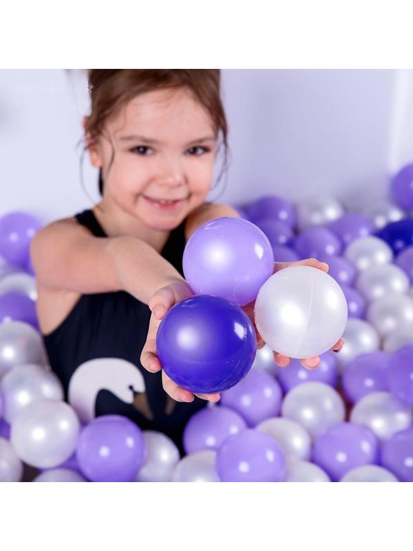 Шарики для сухого бассейна с рисунком, диаметр шара 7,5 см, набор 500 штук, цвет прозрачный