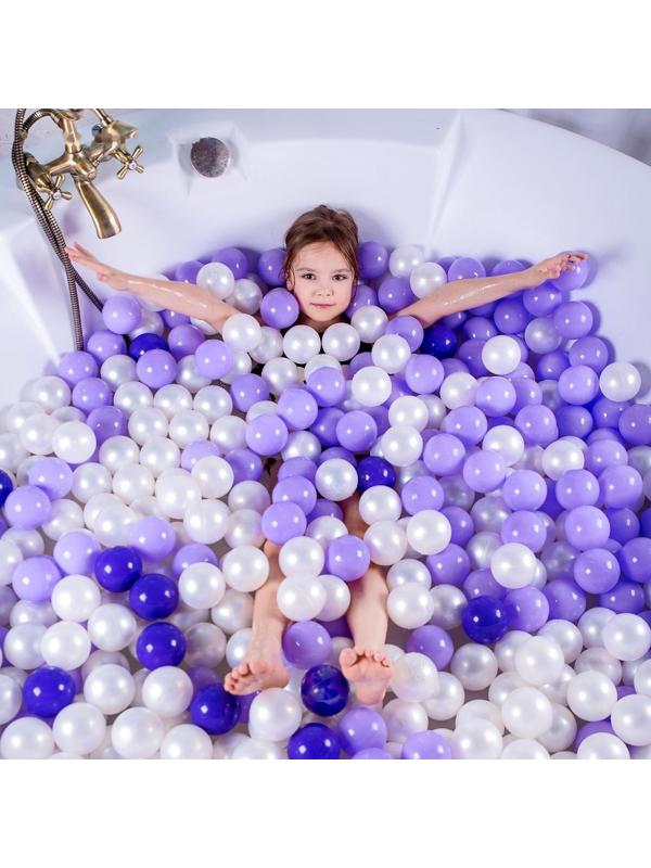 Шарики для сухого бассейна с рисунком, диаметр шара 7,5 см, набор 500 штук, цвет прозрачный