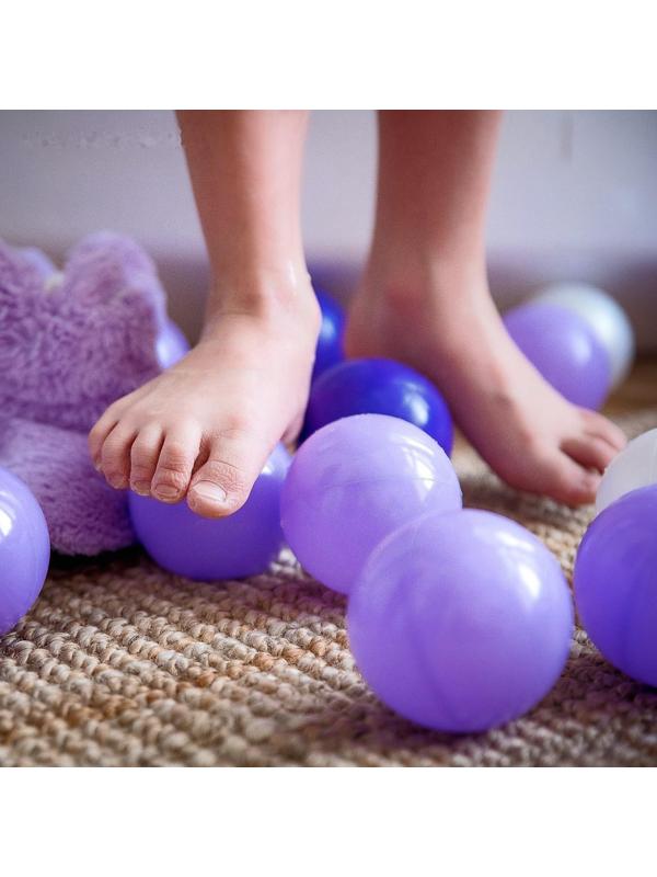 Шарики для сухого бассейна с рисунком, диаметр шара 7,5 см, набор 500 штук, цвет прозрачный