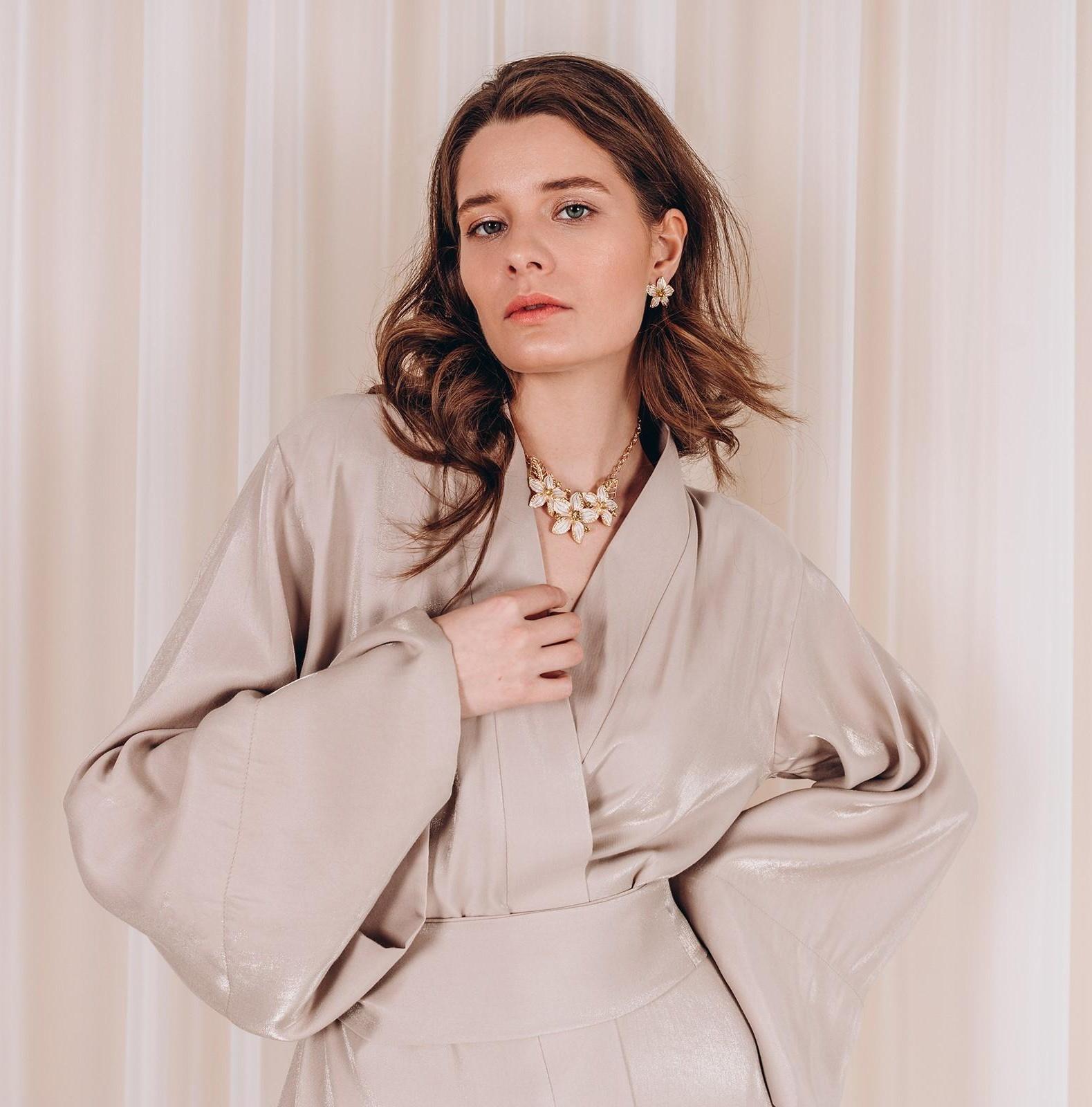 Набор 2 предмета: серьги, колье 