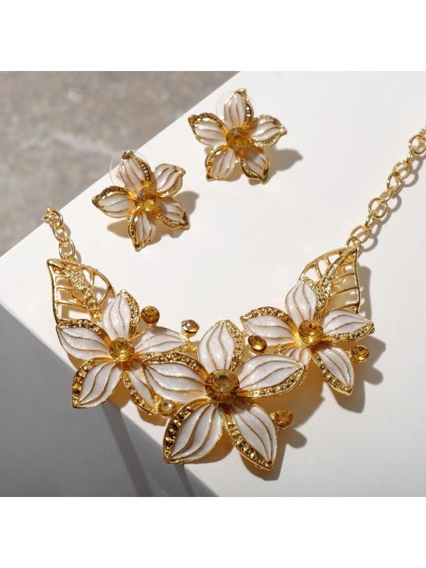 Набор 2 предмета: серьги, колье 