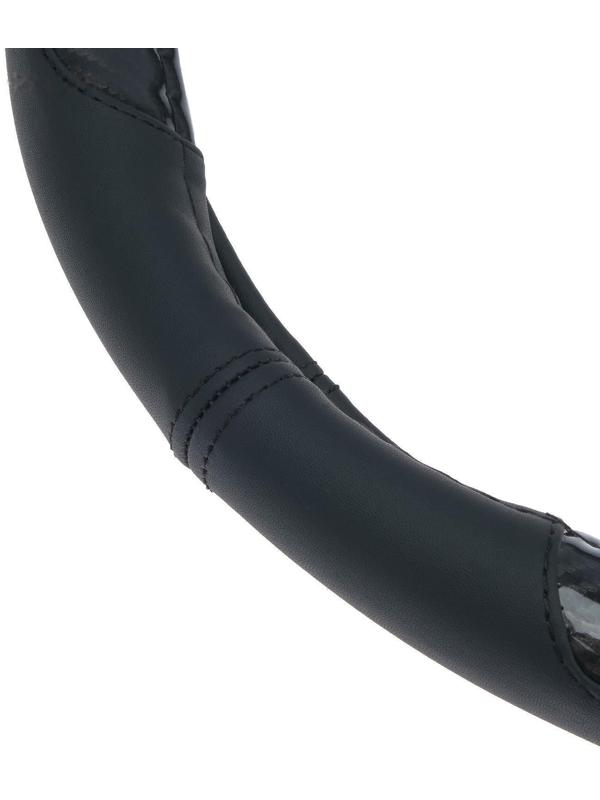 Оплетка TORSO, кожа PU, перфорация, размер 38 см, черная карбоновая вставка, черный