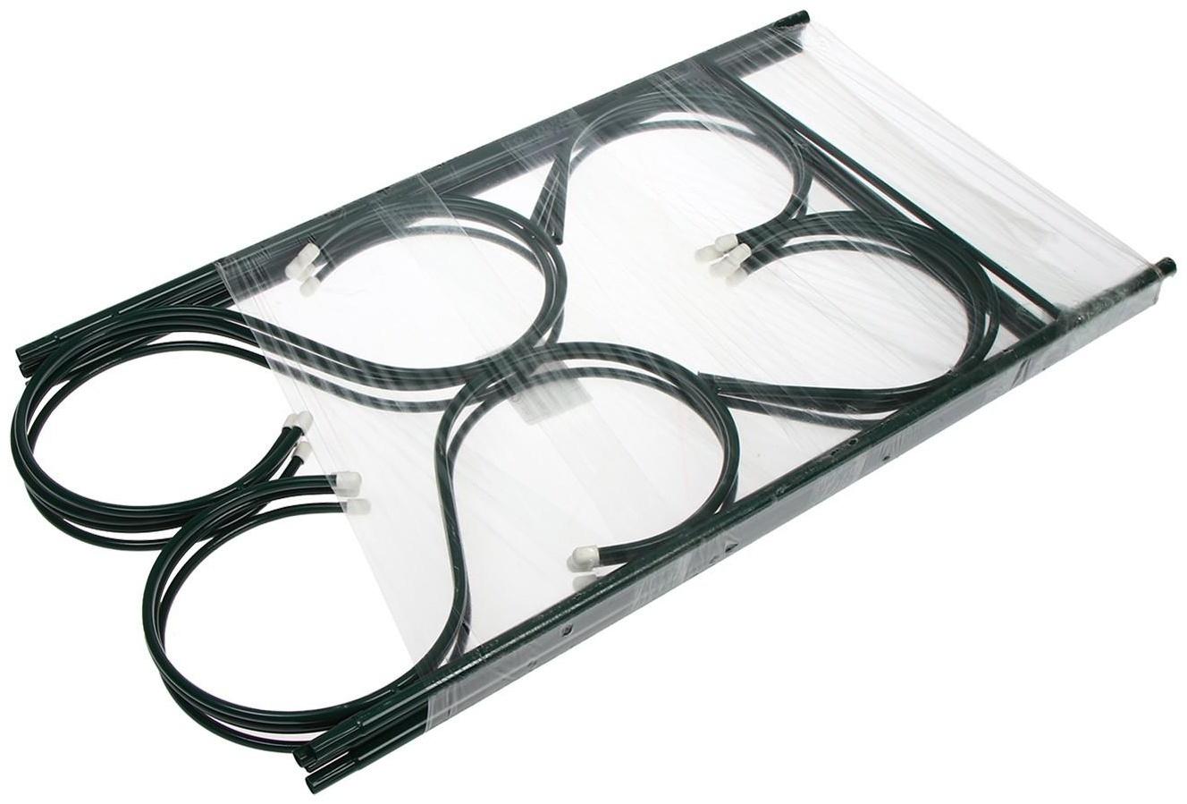 Арка садовая, разборная, 230 × 120 × 51 см, металл, зелёная