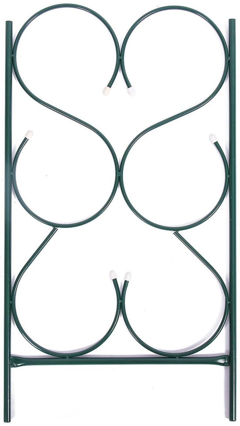 Арка садовая, разборная, 230 × 120 × 51 см, металл, зелёная