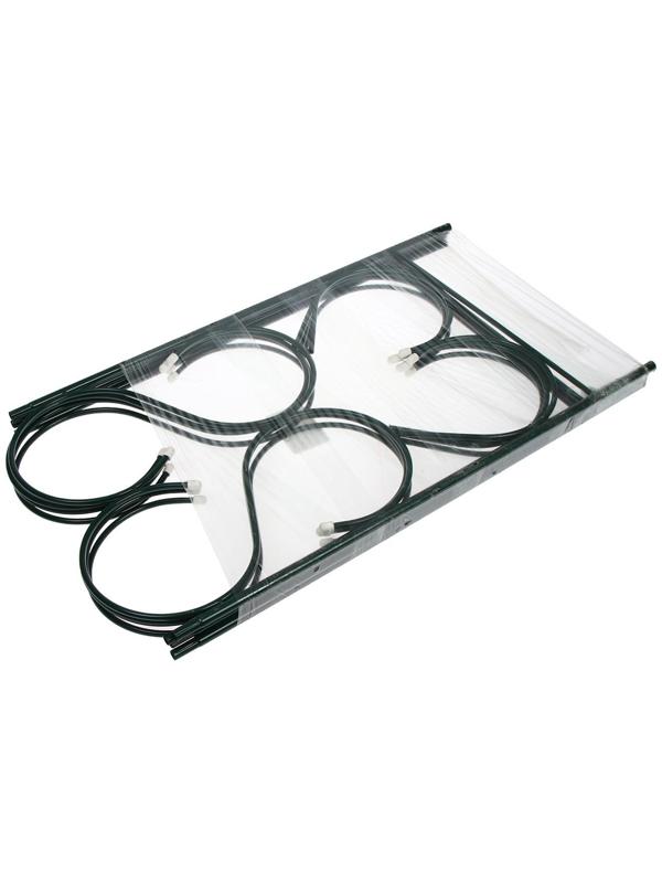 Арка садовая, разборная, 230 × 120 × 51 см, металл, зелёная