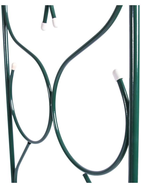 Арка садовая, разборная, 230 × 120 × 51 см, металл, зелёная