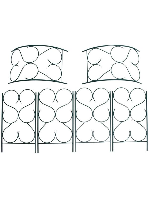 Арка садовая, разборная, 230 × 120 × 51 см, металл, зелёная