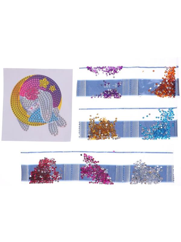 Алмазная мозаика наклейка для детей «Зайка»