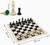 Шахматы в пакете, фигуры (пешка h-4.5 см, ферзь h-7.5 см), поле 50 х 50 см