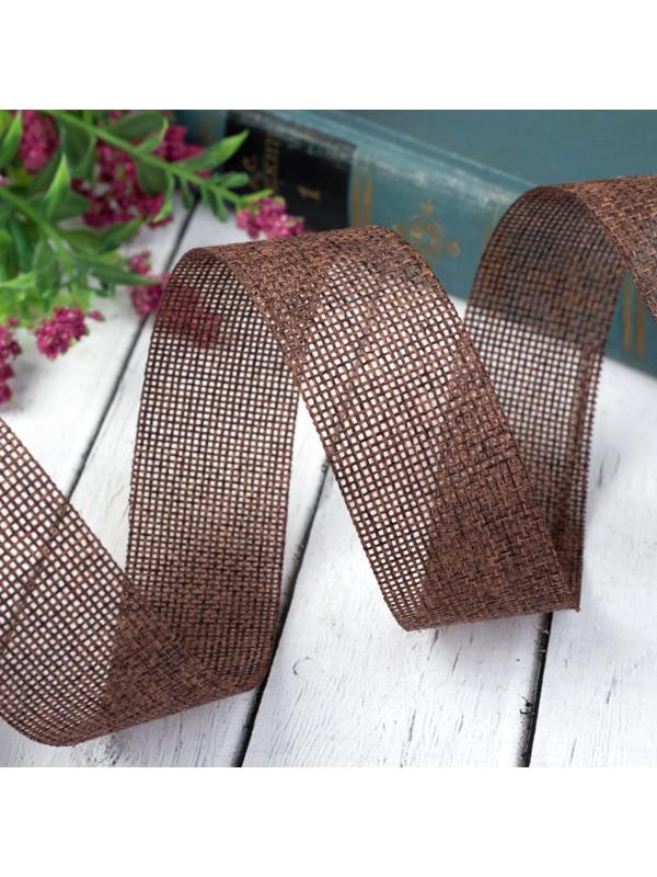 Лента из джута, 30 мм, 4,5 ± 0,5 м, цвет коричневый
