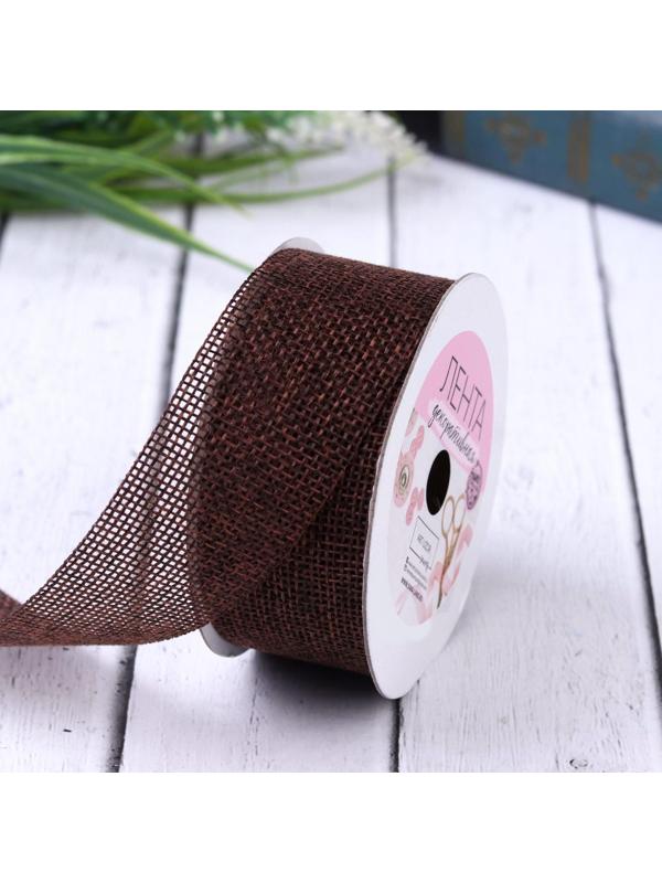 Лента из джута, 30 мм, 4,5 ± 0,5 м, цвет коричневый