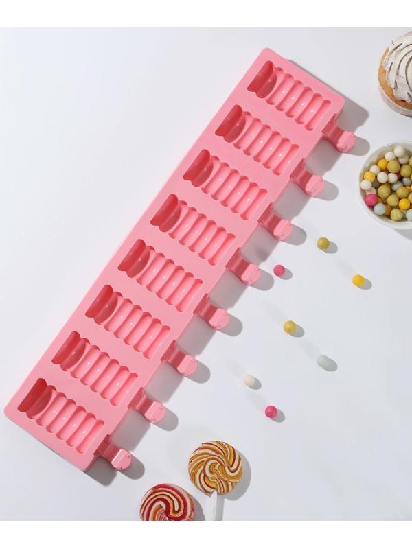 Форма для мороженого «Моника», 38×11×2 см, 8 ячеек (6,6×3,4 см), цвет МИКС