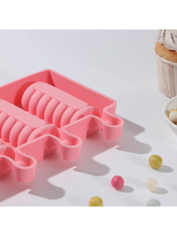 Форма для мороженого «Моника», 38×11×2 см, 8 ячеек (6,6×3,4 см), цвет МИКС