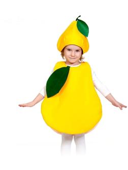 Карнавальный костюм «Груша», текстиль, накидка, маска-шапочка, рост 98-128 см