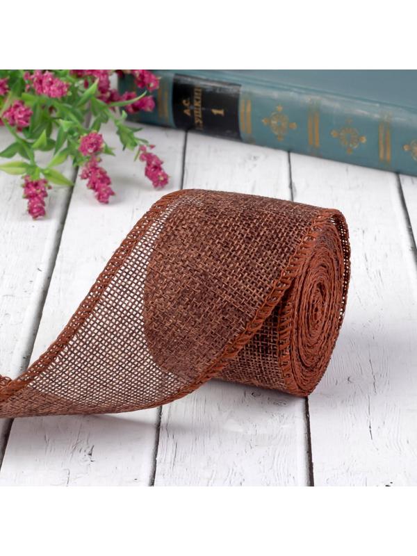 Лента из джута, 50 мм, 4,5 ± 0,5 м, цвет коричневый