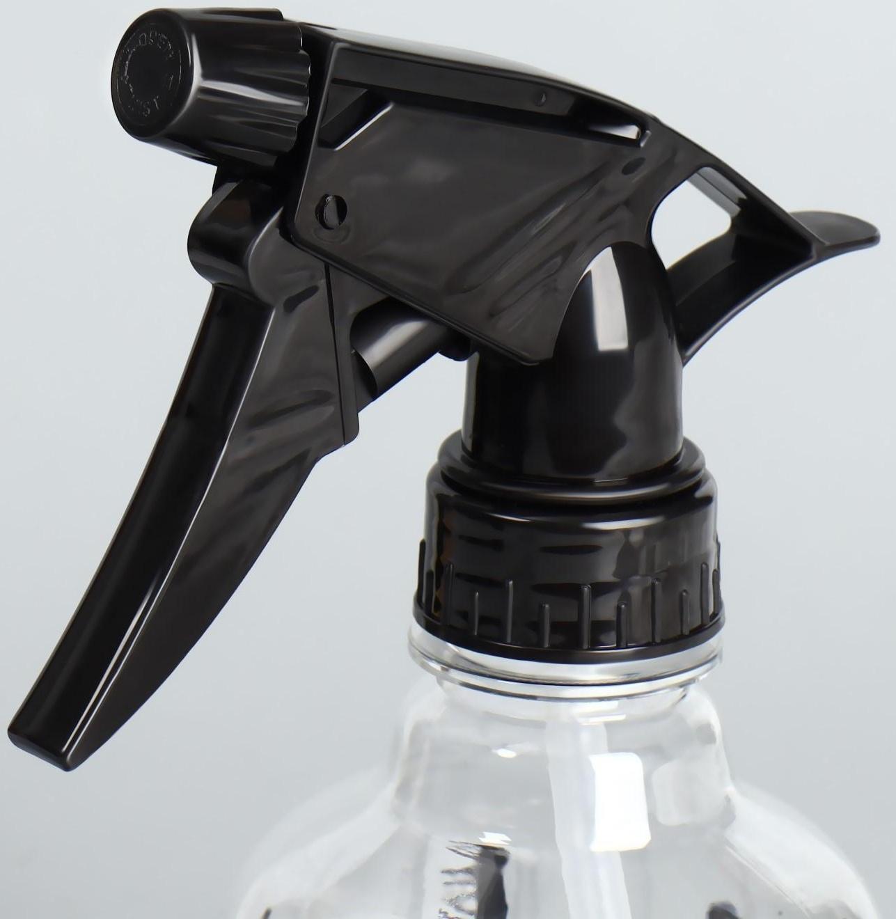 Распылитель парикмахерский, 250 мл, цвет чёрный/прозрачный