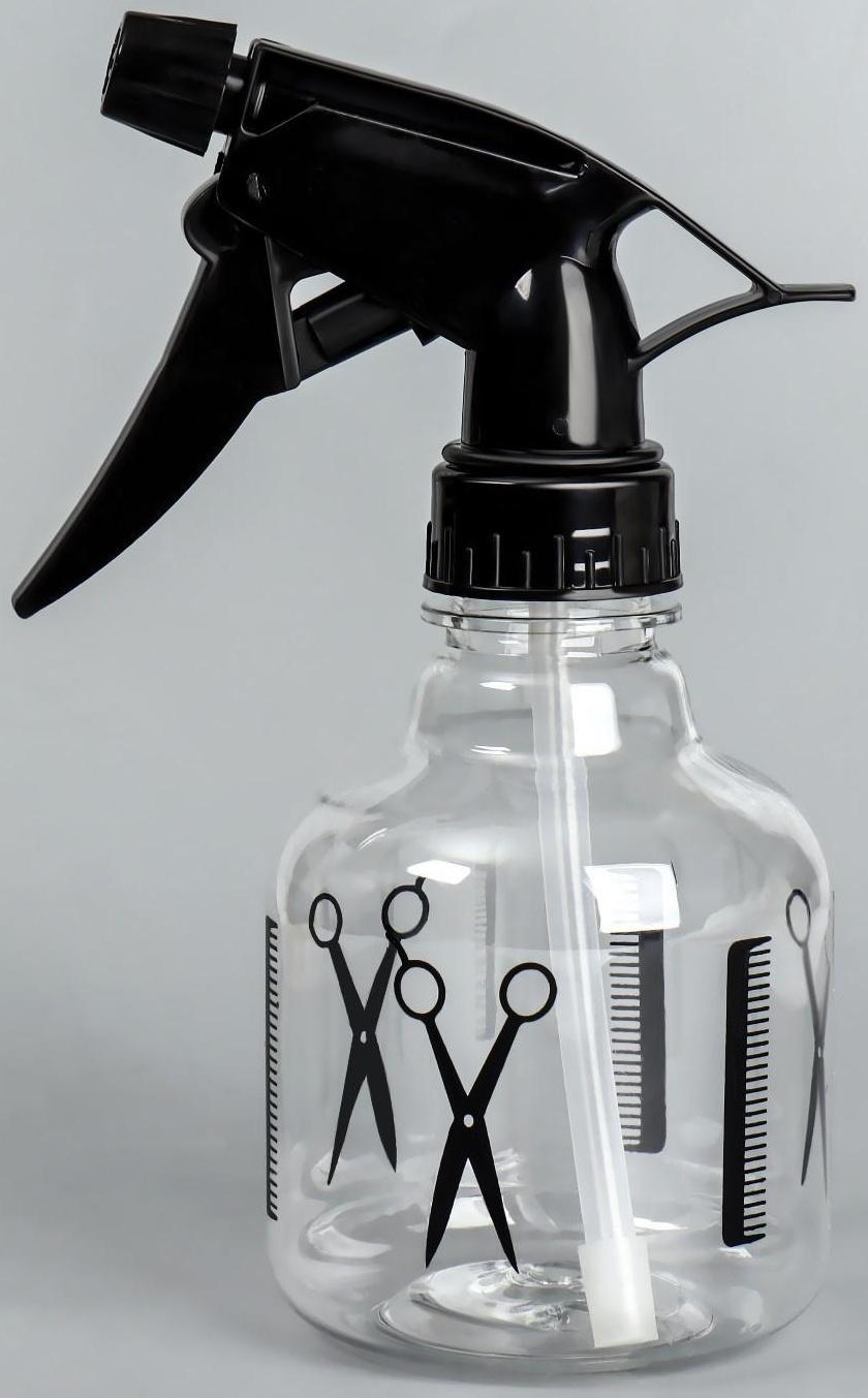 Распылитель парикмахерский, 250 мл, цвет чёрный/прозрачный