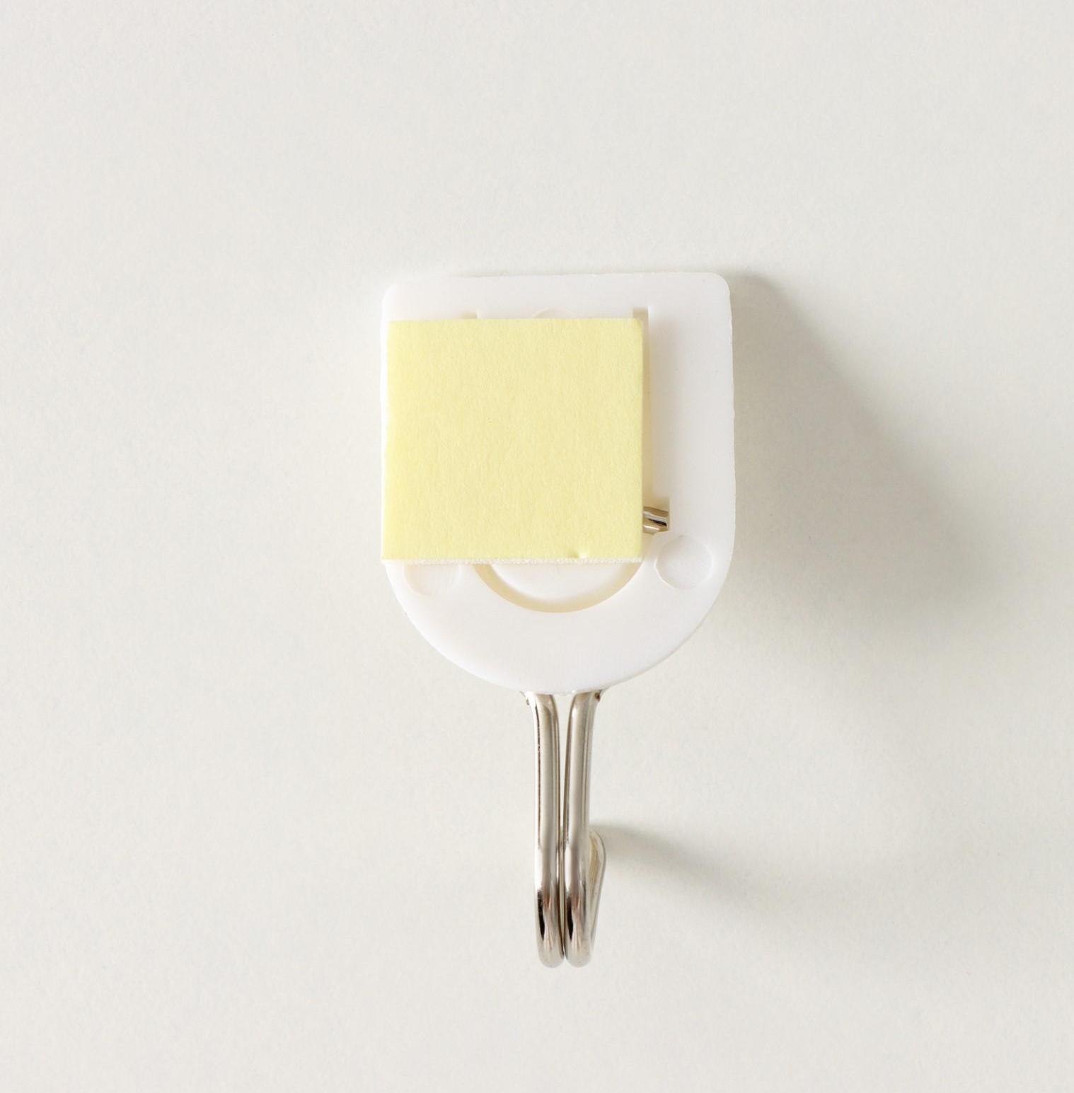 Крючок на липучке Доляна «Классика», 6 шт, цвет белый