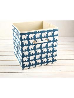 Короб стеллажный для хранения «Северные мишки», 27×27×27 см