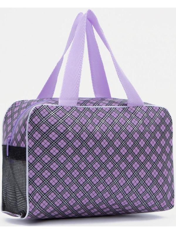 Косметичка на молнии, цвет сиреневый