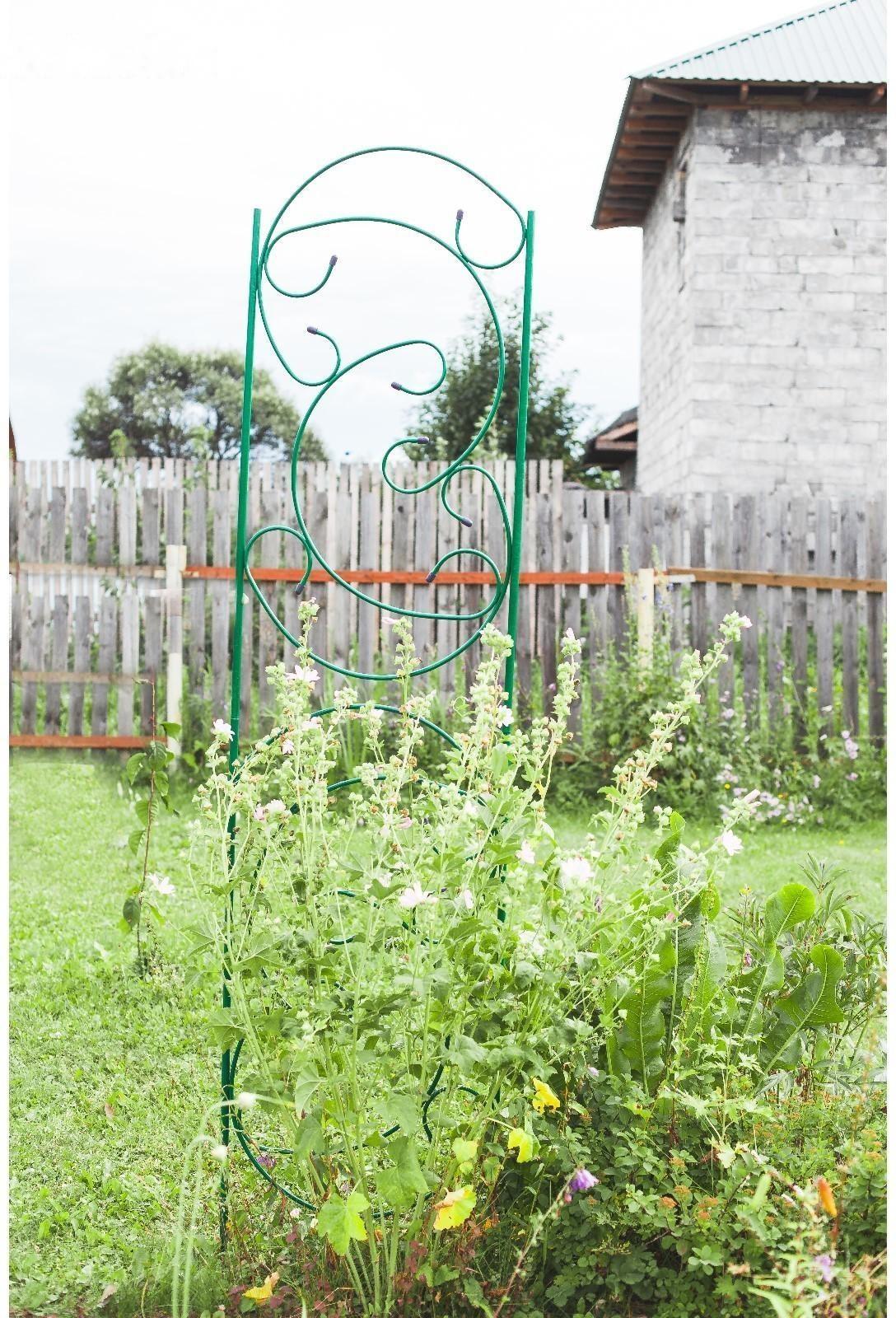 Шпалера, 217 × 55 × 1 см, металл, зелёная, «Эска»