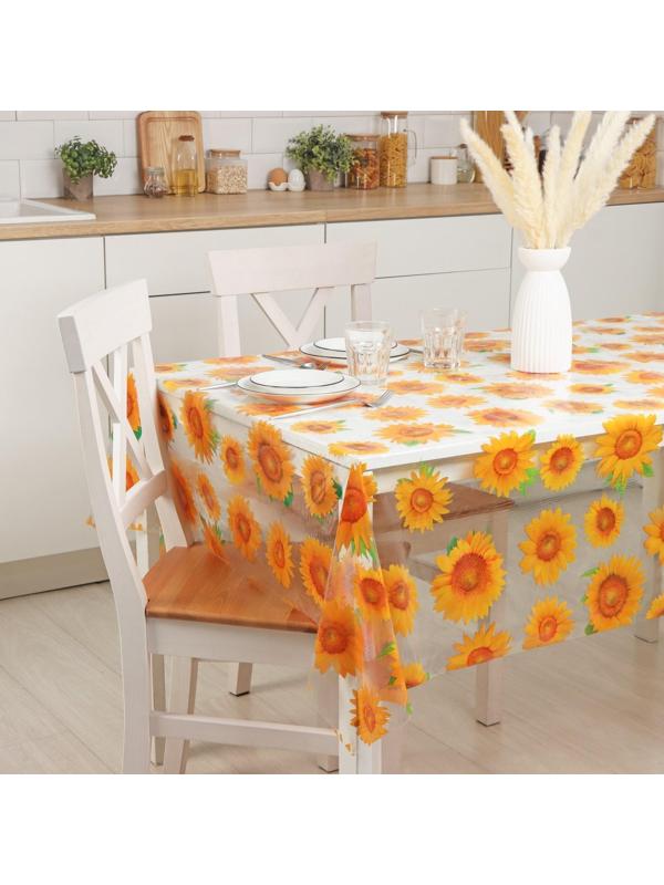 Клеёнка ПВХ Доляна, ширина 137 см, толщина 0,07 мм, рулон 30 метров