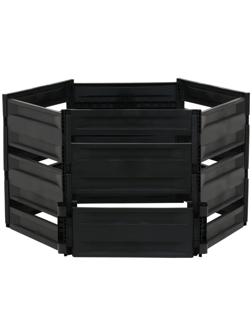 Компостер пластиковый, 600 л, 125 × 105 × 70 см, чёрный