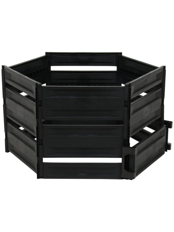 Компостер пластиковый, 600 л, 125 × 105 × 70 см, чёрный