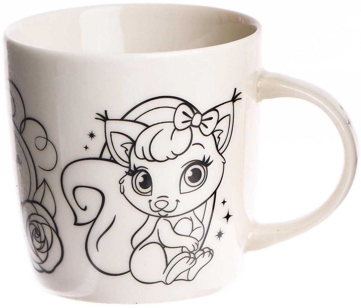 Кружка под роспись «Маленькая красавица», 300 мл