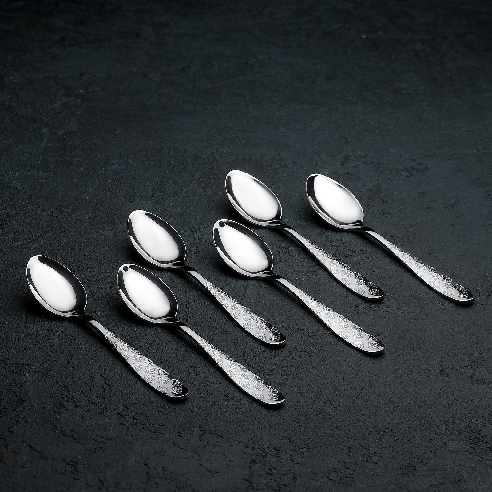 Набор ложек чайных из нержавеющей стали Доляна «Возрождение», h=14,5 см, 6 шт, без золота