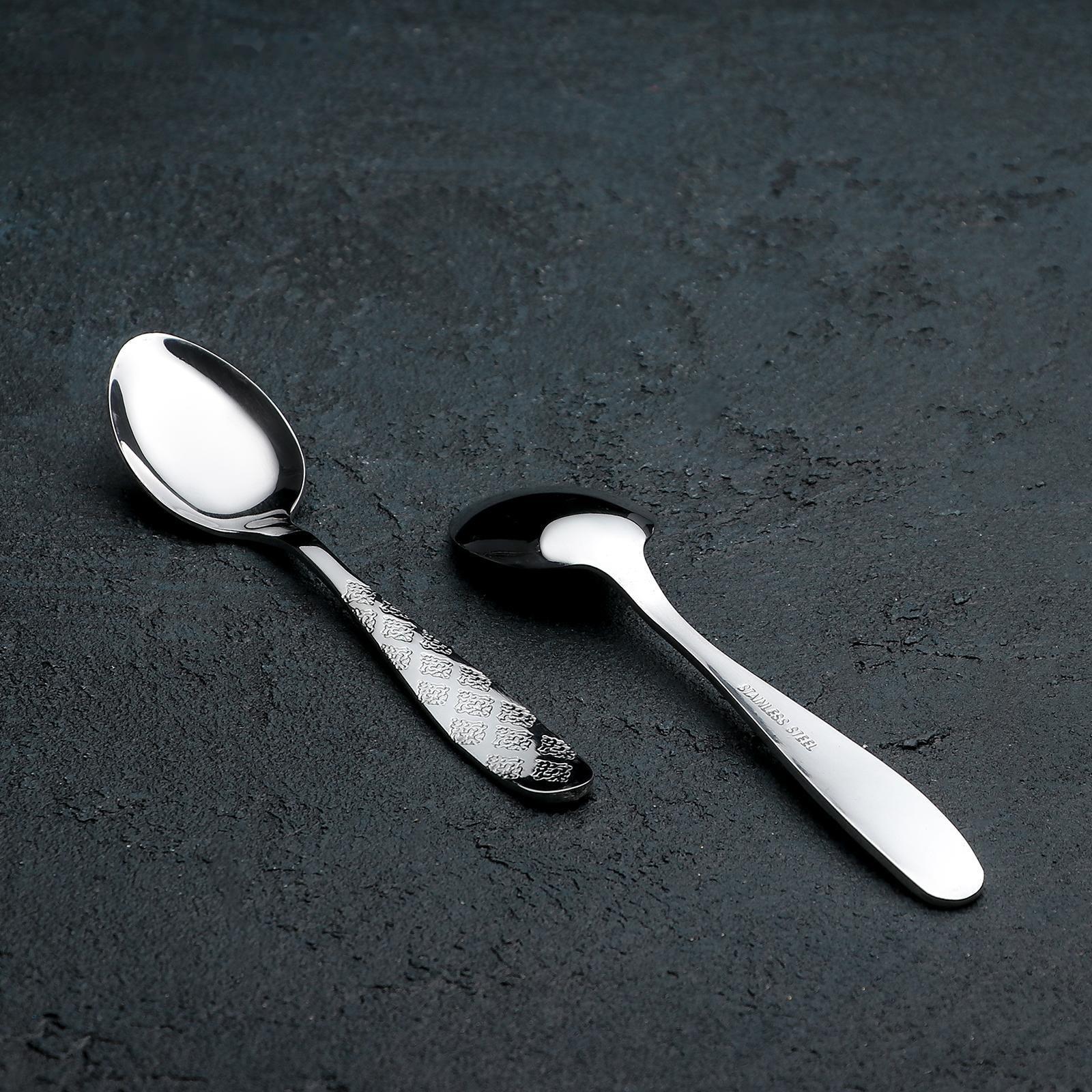 Набор ложек чайных из нержавеющей стали Доляна «Возрождение», h=14,5 см, 6 шт, без золота