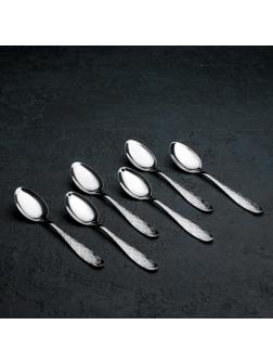 Набор ложек чайных из нержавеющей стали Доляна «Возрождение», h=14,5 см, 6 шт, без золота