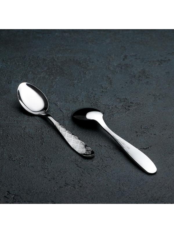 Набор ложек чайных из нержавеющей стали Доляна «Возрождение», h=14,5 см, 6 шт, без золота