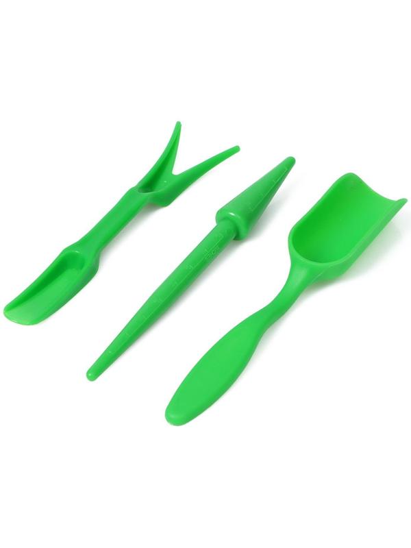 Набор посадочного инструмента, 4 предмета: лопатка, вилка, конус, стаканчик, цвет МИКС