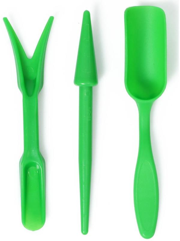Набор посадочного инструмента, 4 предмета: лопатка, вилка, конус, стаканчик, цвет МИКС