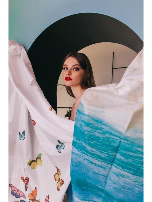 Штора для ванны Доляна «Прибой», 180×180 см, EVA