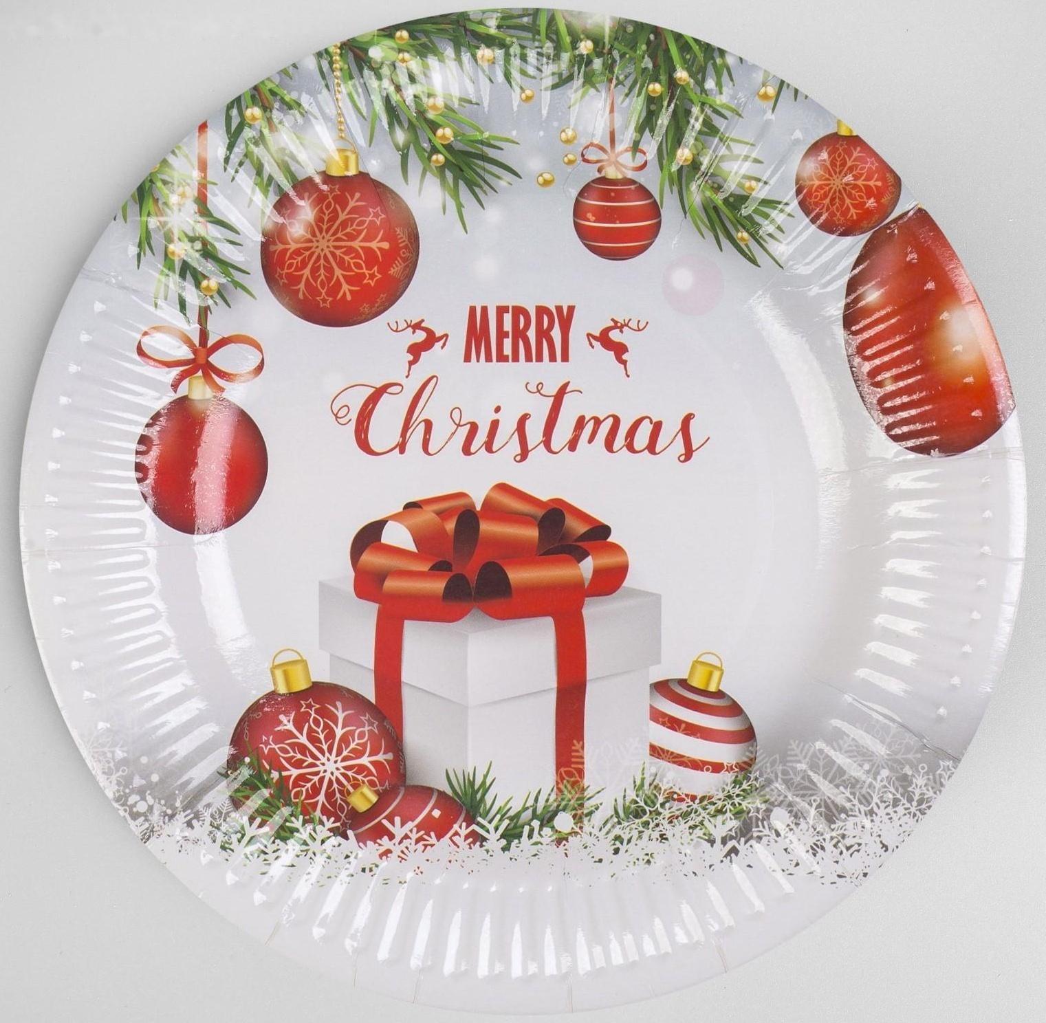 Тарелка бумажная «С Новым Годом», набор 6 шт.